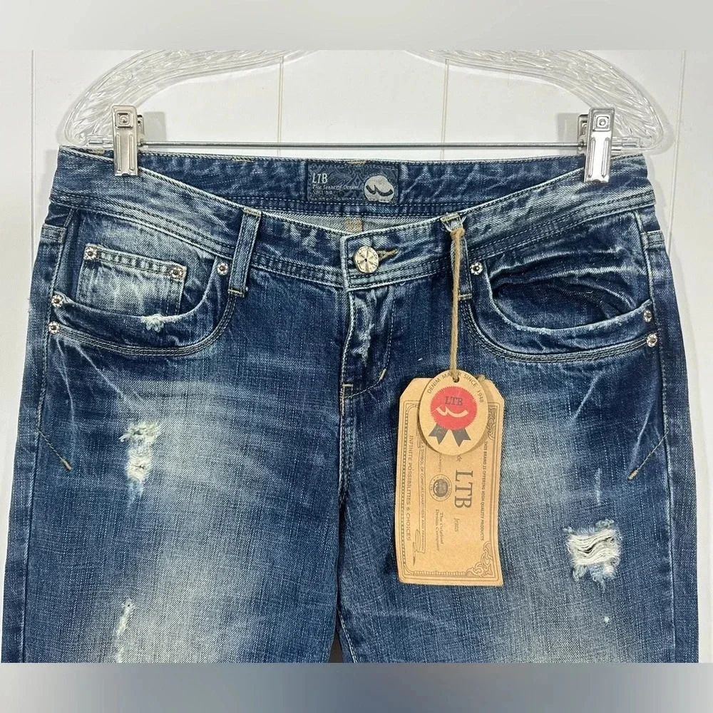 LTB 1948 Bootcut Low Rise Distressed Denim Cottton Jeans Size 31x32 - Picture 3 of 13